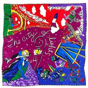 Oscar de la Renta Studio Silk Scarf Paris France